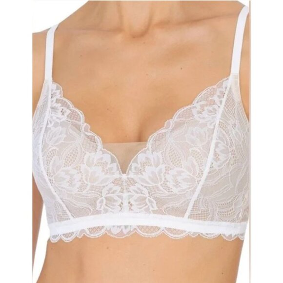 NWT Natori Muse Wireless Lace Bra White-sz 36C - Picture 1 of 9
